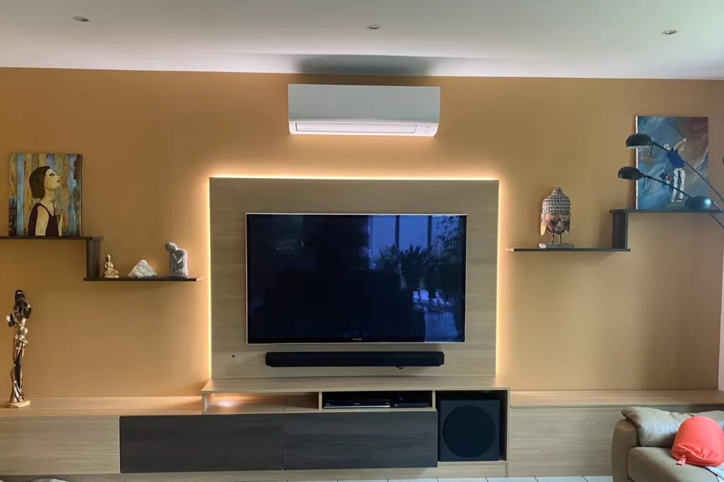 Meuble TV avec rétroéclairage LED
