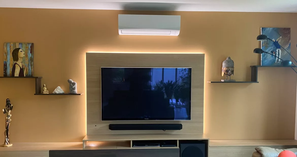 Meuble TV avec rétroéclairage LED