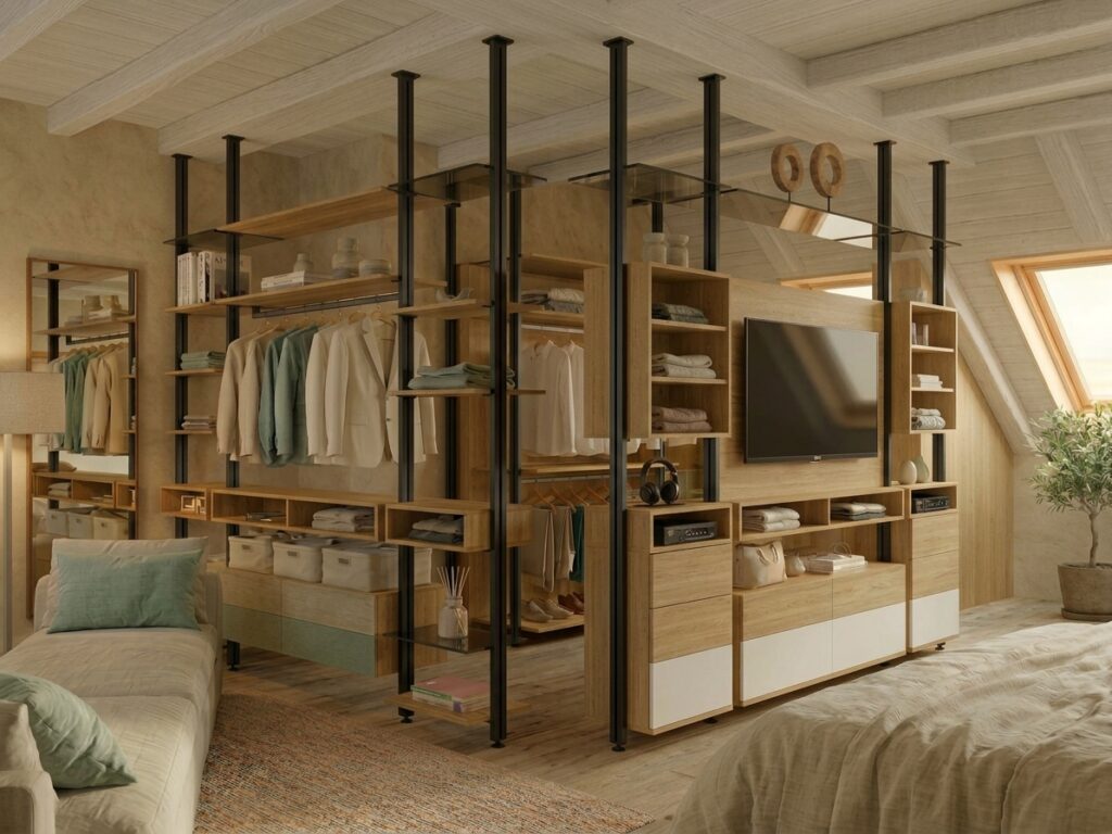 Dressing ouvert modulable avec profilés aluminium Structural